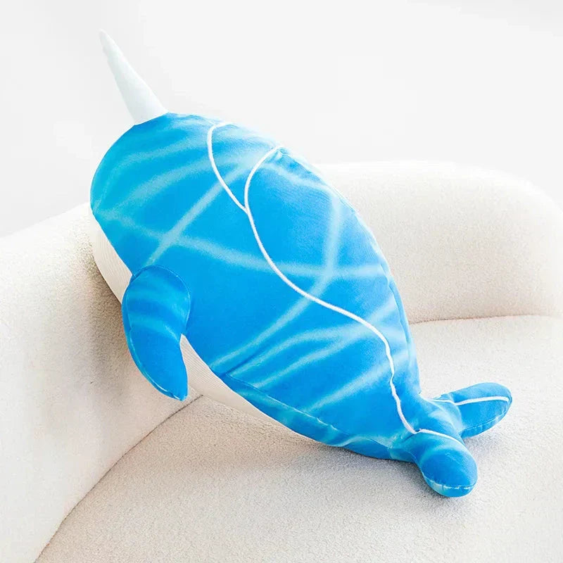 Adorable Navy Blue Plush Whale Toy
