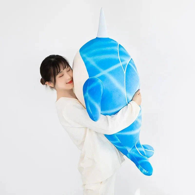 Cute Anime Childe Soft Blue Whale Plush Toy