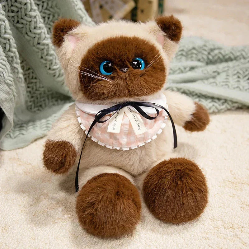 Cuddly Large Eyed Cat Soft Plush Toy
