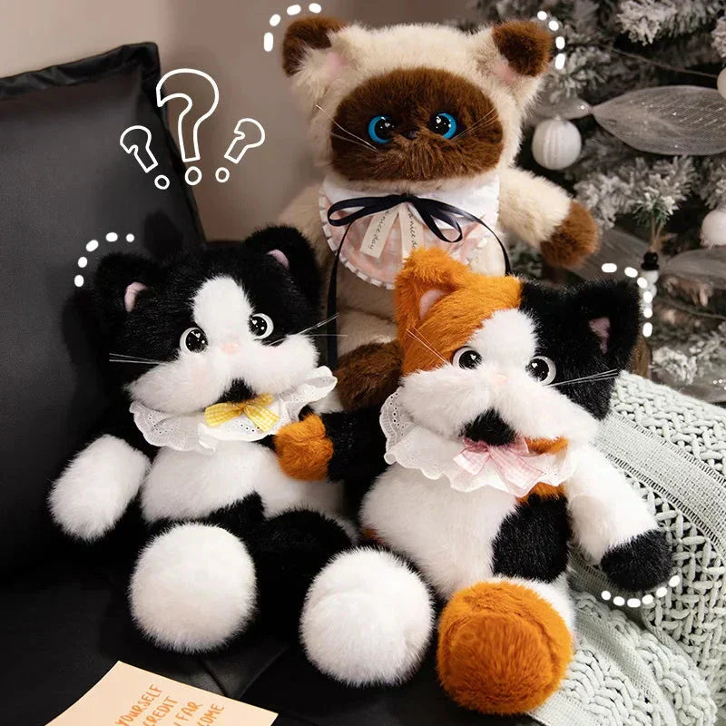 Cuddly Large Eyed Cat Soft Plush Toy