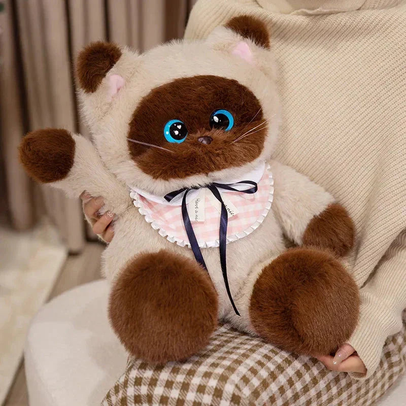 Cuddly Large Eyed Cat Soft Plush Toy