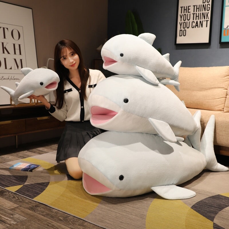 Cute Plush Blue Shark Toy