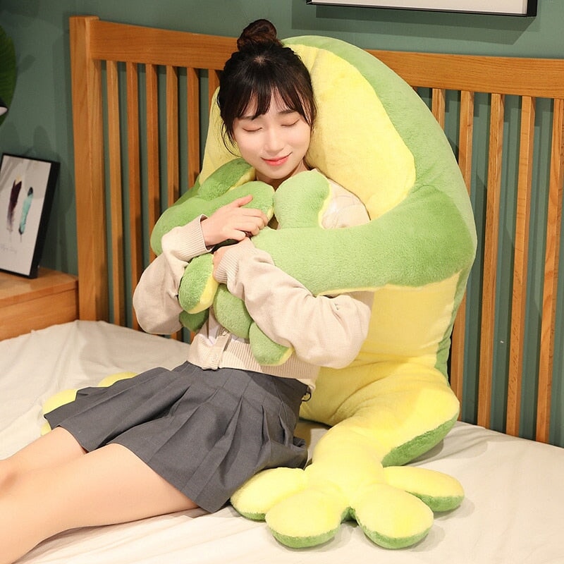 Big Cute Green Frog Stuffed Toy