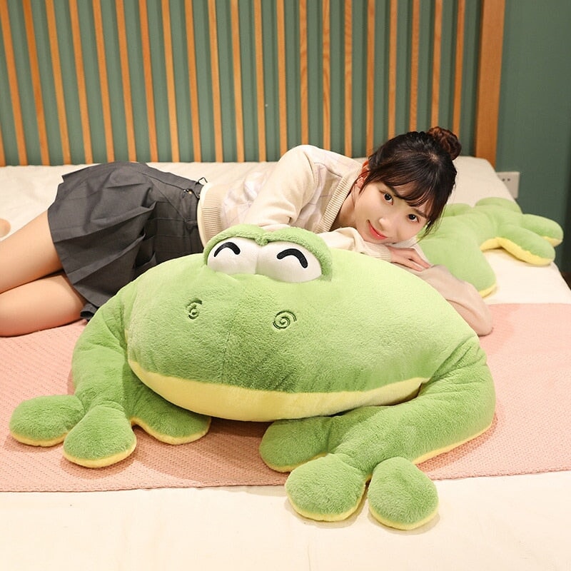 Big Cute Green Frog Stuffed Toy