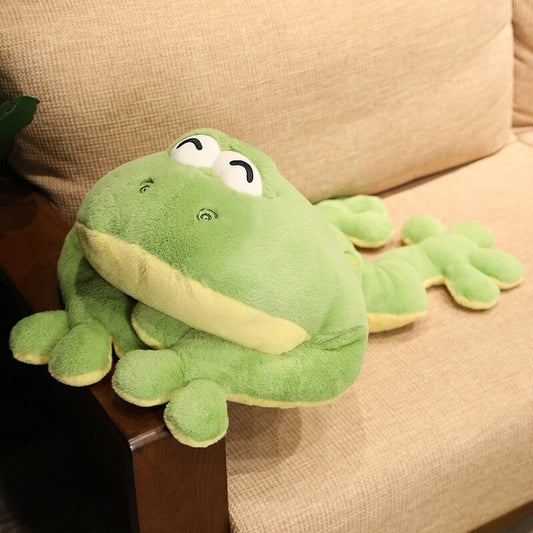 Big Cute Green Frog Stuffed Toy - Luxicro