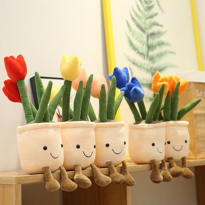 Vibrant Garden Stuffed Plant Pot