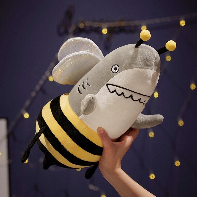 Cute Plush Shark and Bee Teddy Toy