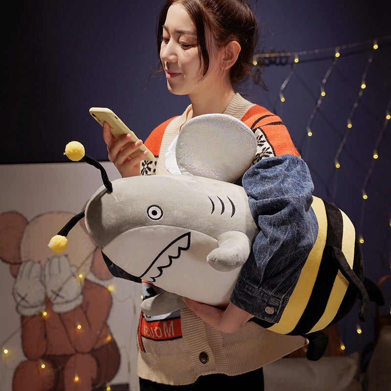 Cute Plush Shark and Bee Teddy Toy - Luxicro