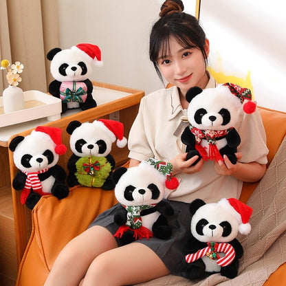 Cuddly Holiday Santa Bear Plush Toys