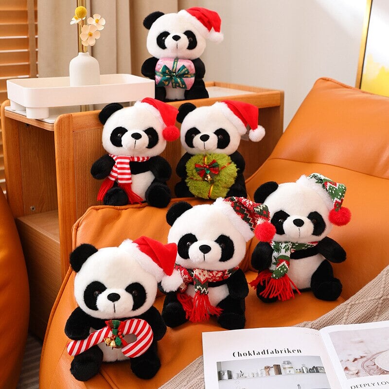 Cuddly Holiday Santa Bear Plush Toys