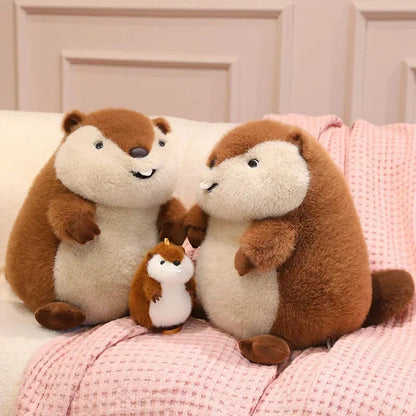 Adorable Large Plush Groundhog Toy