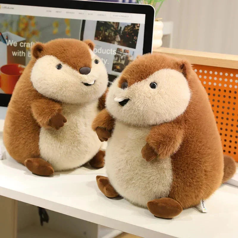 Adorable Large Plush Groundhog Toy