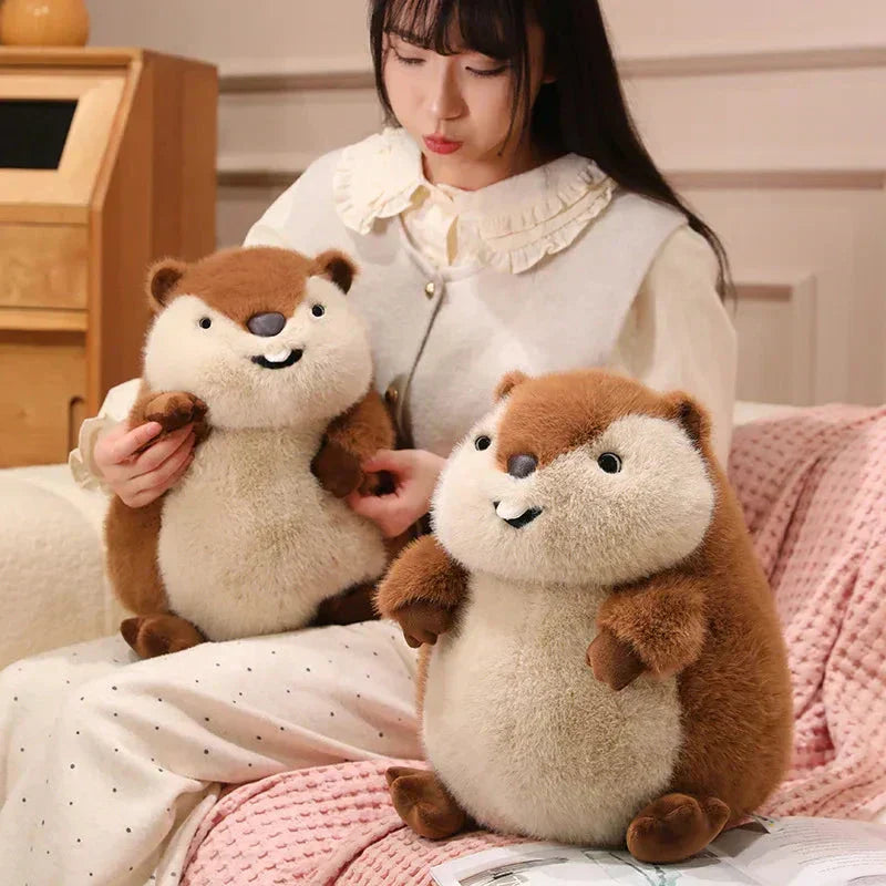 Adorable Large Plush Groundhog Toy