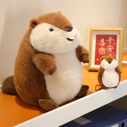 Adorable Large Plush Groundhog Toy