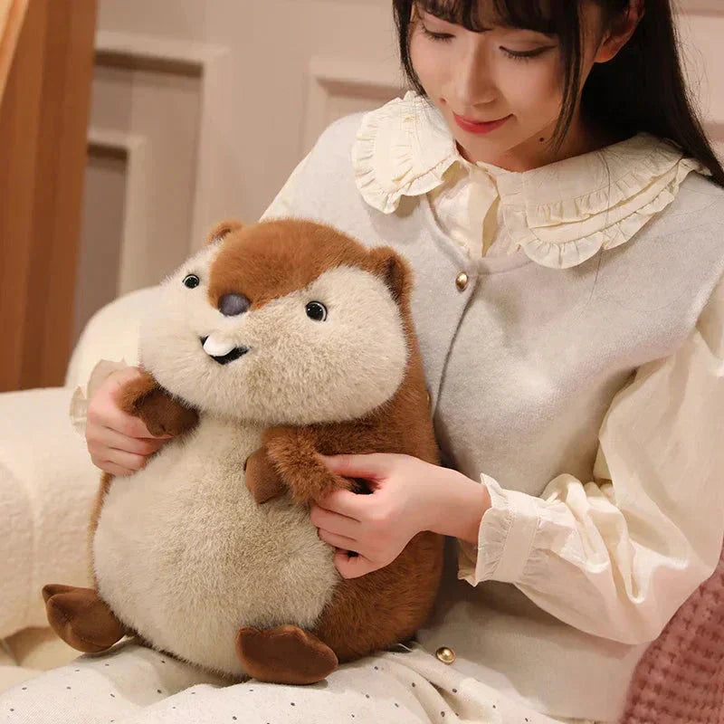 Adorable Large Plush Groundhog Toy