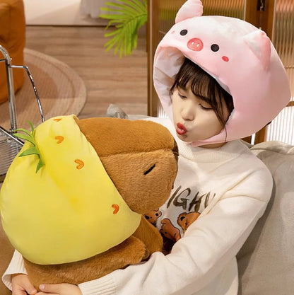 Cute Plush Capybara Toy with Soft Hat - Luxicro