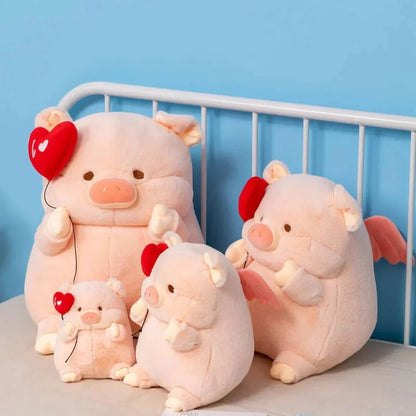 Cute Big Love Heart Pig Plush Toy