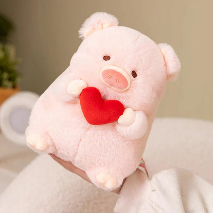 Cute Big Love Heart Pig Plush Toy
