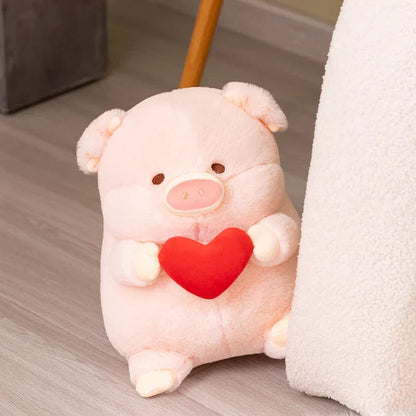 Cute Big Love Heart Pig Plush Toy