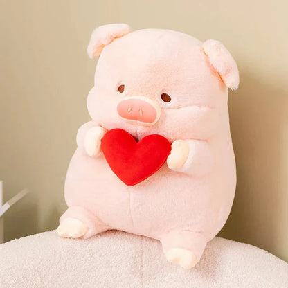 Cute Big Love Heart Pig Plush Toy