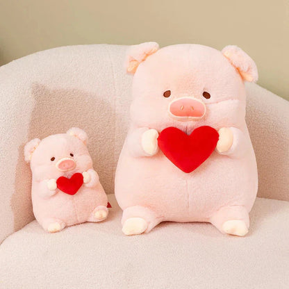 Cute Big Love Heart Pig Plush Toy