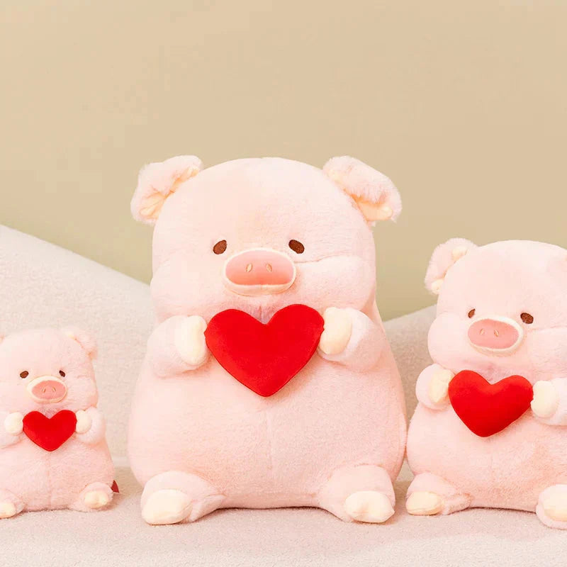 Cute Big Love Heart Pig Plush Toy