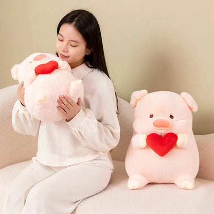 Cute Big Love Heart Pig Plush Toy