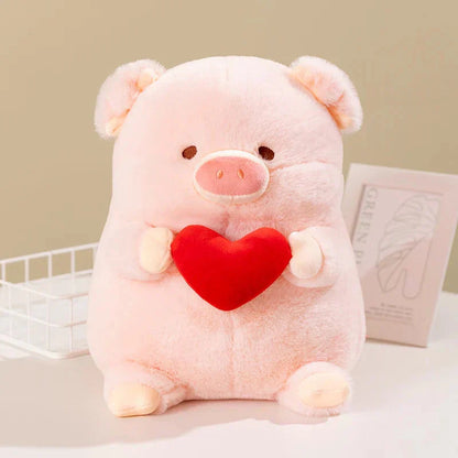 Cute Big Love Heart Pig Plush Toy