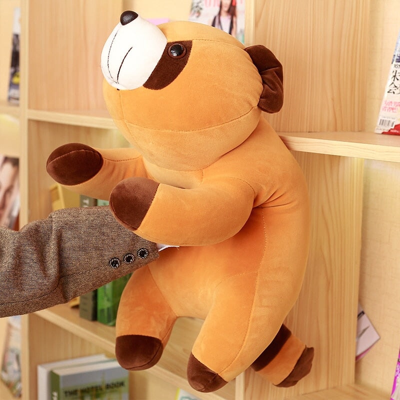Soft Brown Raccoon Stuffed Animal Toy