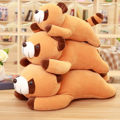 Soft Brown Raccoon Stuffed Animal Toy