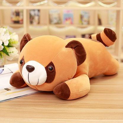 Soft Brown Raccoon Stuffed Animal Toy