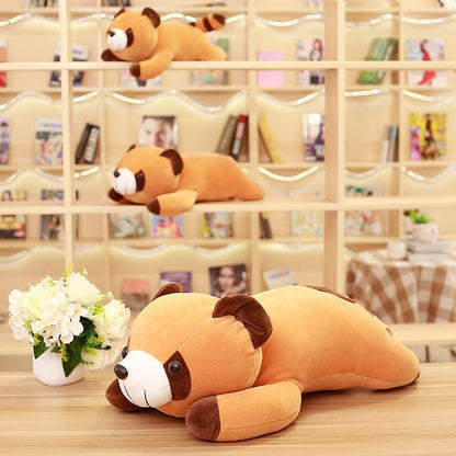 Soft Brown Raccoon Stuffed Animal Toy
