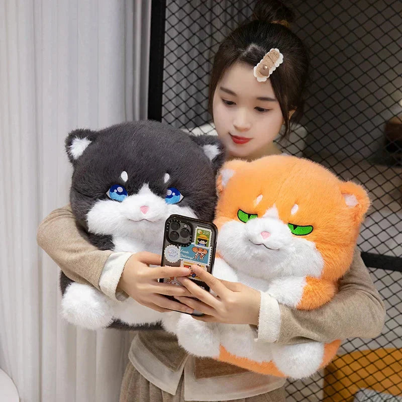 Cute Plush Grey Kitty Toys