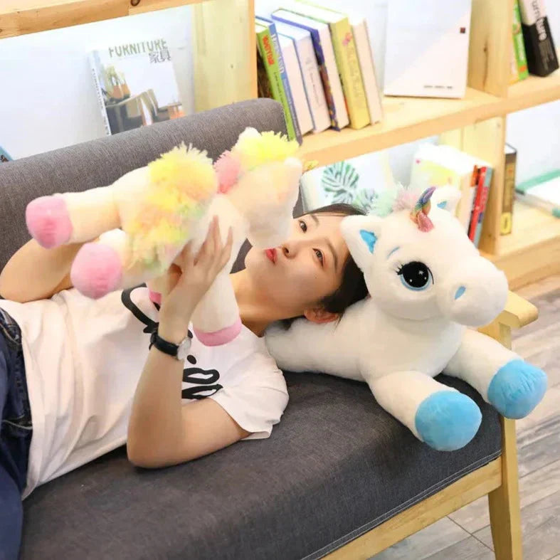 Bright Plush Unicorn Stuffed Animal