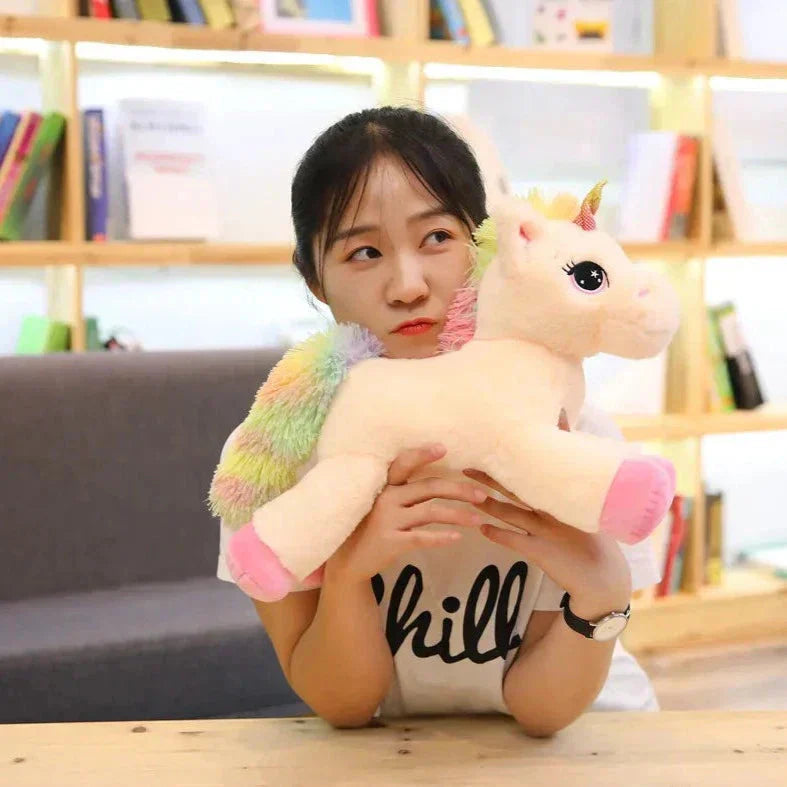 Bright Plush Unicorn Stuffed Animal