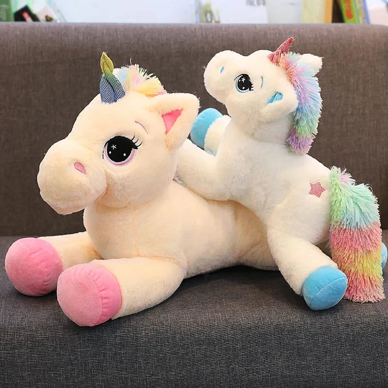 Bright Plush Unicorn Stuffed Animal