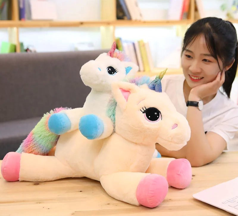 Bright Plush Unicorn Stuffed Animal