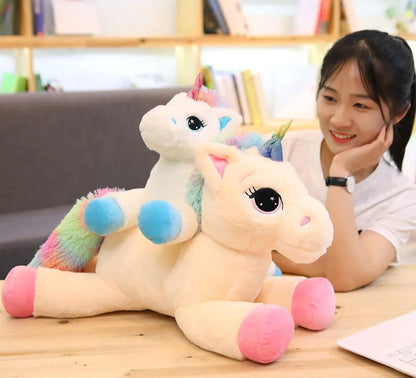 Bright Plush Unicorn Stuffed Animal
