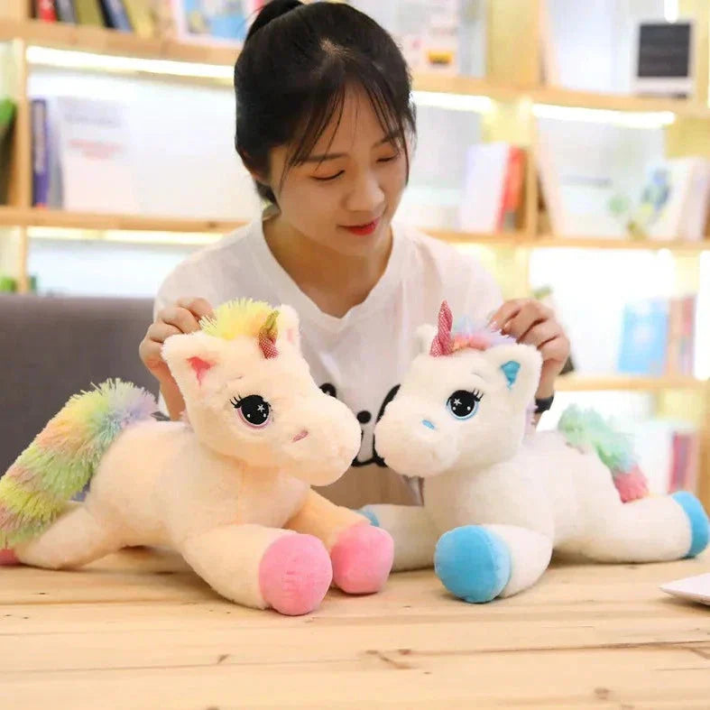 Bright Plush Unicorn Stuffed Animal