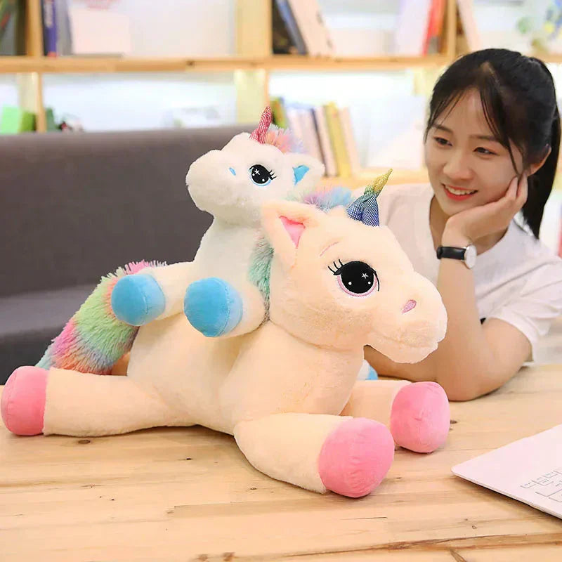Bright Plush Unicorn Stuffed Animal