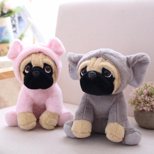 Adorable Plush Pug Toy Set