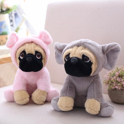 Adorable Plush Pug Toy Set