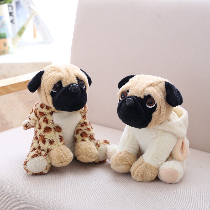 Adorable Plush Pug Toy Set