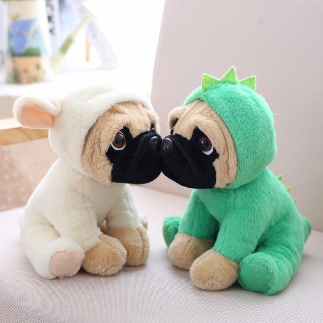 Adorable Plush Pug Toy Set