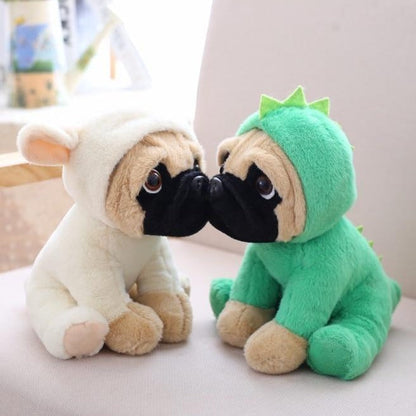 Adorable Plush Pug Toy Set