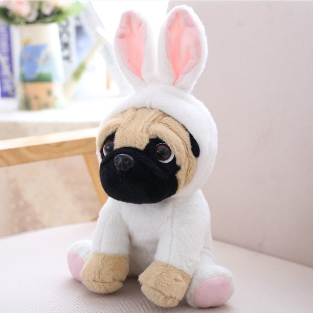 Adorable Plush Pug Toy Set