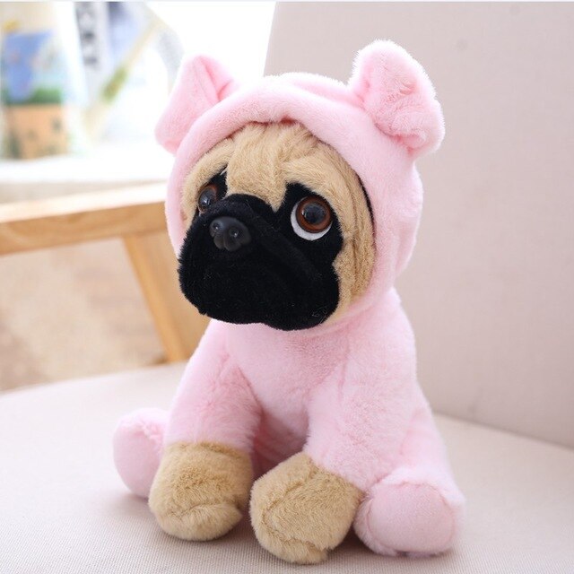 Adorable Plush Pug Toy Set