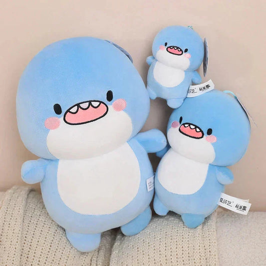 Adorable Navy Blue Plush Shark Toy - Luxicro