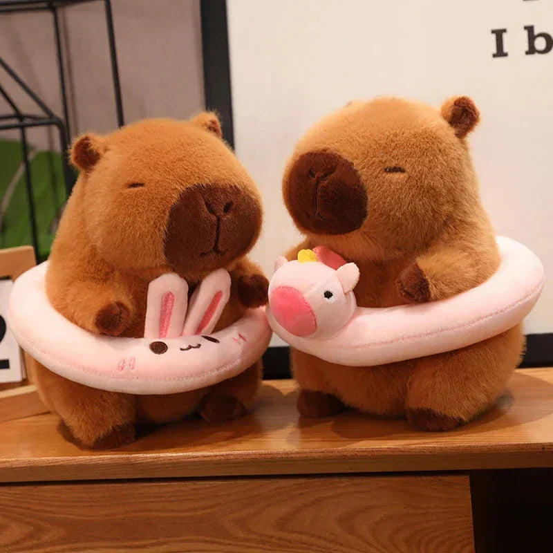 Adorable Plush Rodent Toy with Pool Float