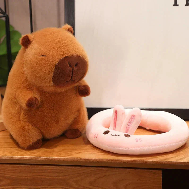 Adorable Plush Rodent Toy with Pool Float